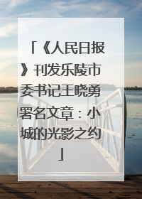 《人民日报》刊发乐陵市委书记王晓勇署名文章：小城的光影之约